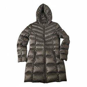 Miss Sixty Charcoal Ultra Lightweight Packable Down Hooded Puffer Jacket